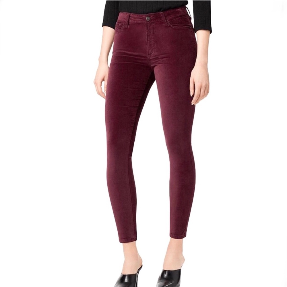 Sanctuary Burgundy Velvet High-Rise Legging